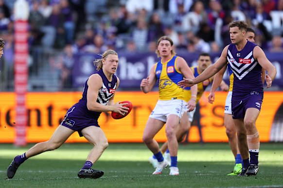 Hayden Young shone for the Dockers on Saturday, despite only being on field for half of the game. 