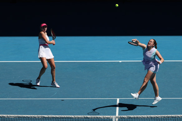 The women’s doubles final at the Australian Open 2024.