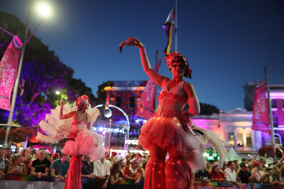 The theme of the 2025 Sydney Gay and Lesbian Mardi Gras was “free to be”.