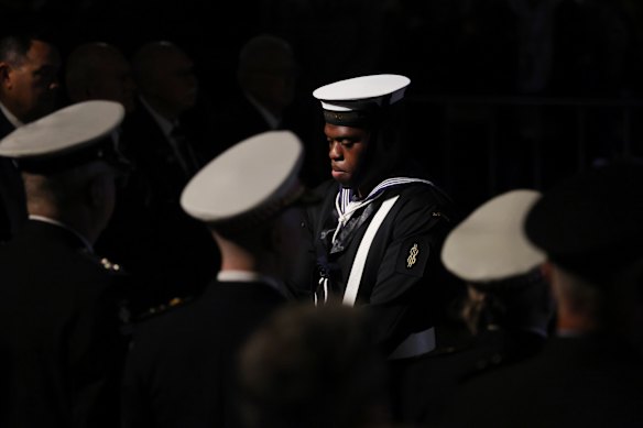 The dawn service at Martin Place, Sydney.