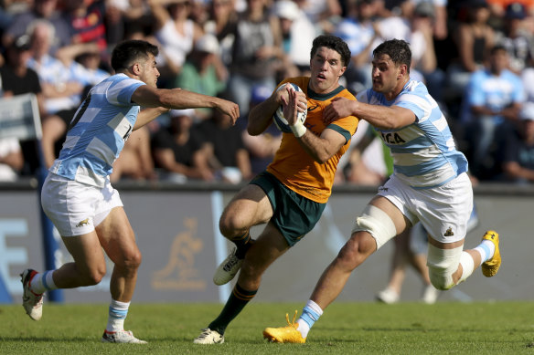 Ben Donaldson in action for the Wallabies against Argentina last year.