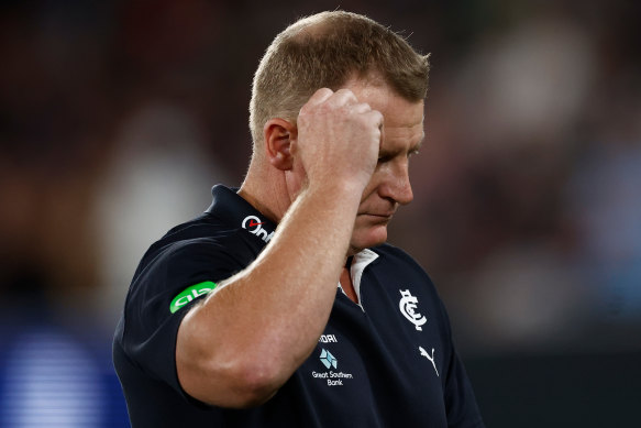 Michael Voss and the Blues are searching for answers after a horror start to their 2025 campaign.