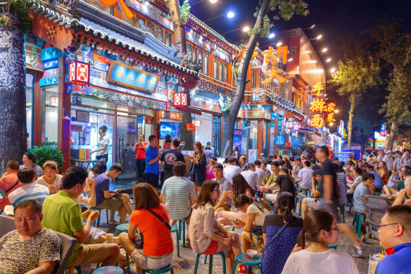 Guijie Street is a late-night snacking strip in Beijing.
