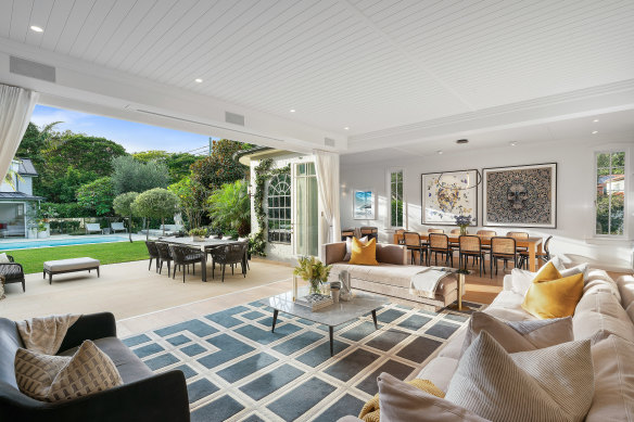 The six-bedroom, five-bathroom home was designed by architect Luigi Rosselli and completed in 2017.