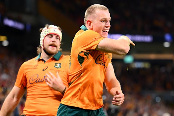 Max Jorgensen will be hoping his speed proves too much for the All Blacks.