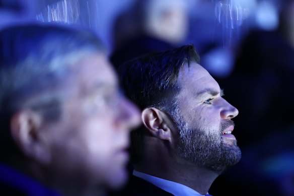 US Vice President JD Vance at the opening ceremony of the Milano Cortina 2026 Winter Olympics.