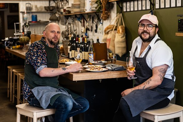Hey Rosey owner Leigh Oliver (left) and chef Hugh Piper.