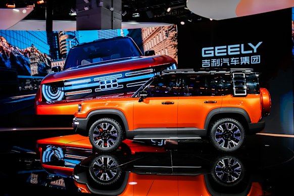 The Galaxy Cruise offroad vehicle was launched by Chinese car manufacturer Geely at the Shanghai auto show on Wednesday.
