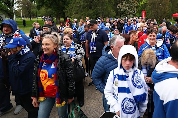 Excited fans converge on Ikon Park.