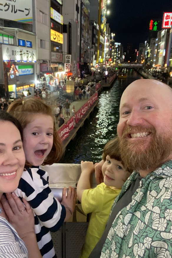 Ben Groundwater and family in Japan.