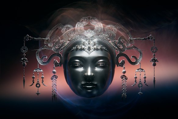 The avatar – a digital projection of Turandot – created by Andrew Thomas Huang.