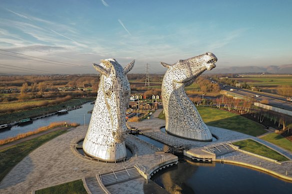 Straight from the horse’s mouth … Scotland’s Kelpies.
