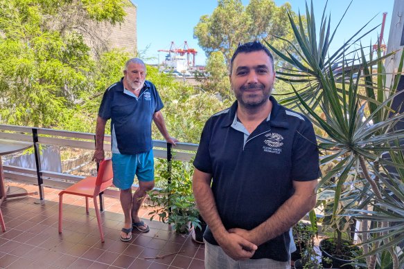 A refuge for weary travellers, the Flying Angel Club sits opposite Victoria Quay. Club chairman Ross Storer and operations manager Hilme Khamassi