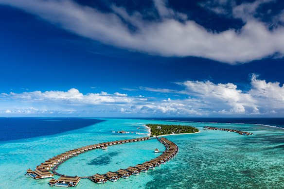 Along with a necklace of overwater villas, the Pullman Maldives Resort features  two exclusive below-water boudoirs. 