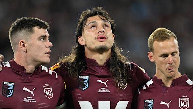 Tino Fa’asuamaleaui became emotional as the national anthem was sung upon his State of Origin return.