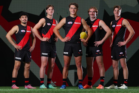  Hussien El Achkar, Jacob Farrow, Sullivan Robey, Dyson Sharp and Max Kondogiannis.