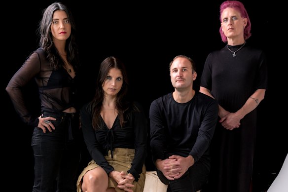 Van Etten with her band The Attachment Theory.