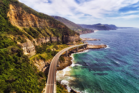 Sea Cliff Bridge on the Grand Pacific Drive route in NSW.