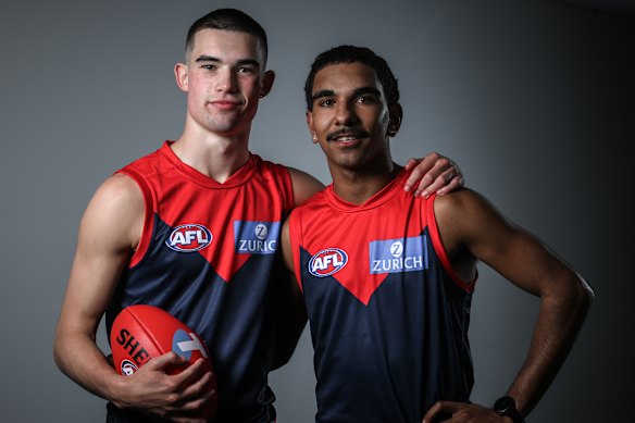 Melbourne first-rounders, Xavier Taylor (pick No.11) and Latrelle Pickett (12).