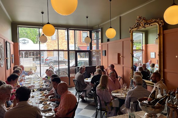 Inside the Kyneton restaurant.