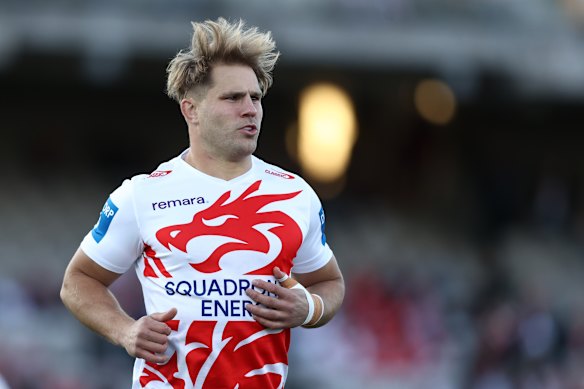 Jack De Belin will play his final game for the Dragons today before he heads to the Eels in 2026.