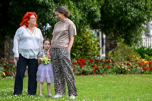 Lauren Donley, right, is preparing to send her daughter Audrey to prep next year. Professor Kim Cornish, left, says parents should watch out for potential behavioural issues.
