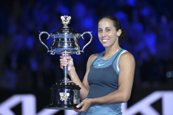 American Madison Keys is a first-time major winner.