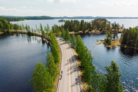 Lake Saimaa, the largest lake system in Finland.