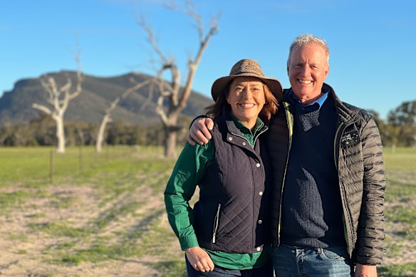 Millar with her fiancé, pilot Simon Carless.