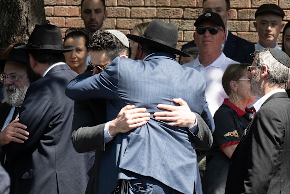 Family and friends farewell Boris and Sofia Gurman.