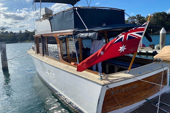 Our boat, the Kristina. Not quite the Onassis’ Christina O.