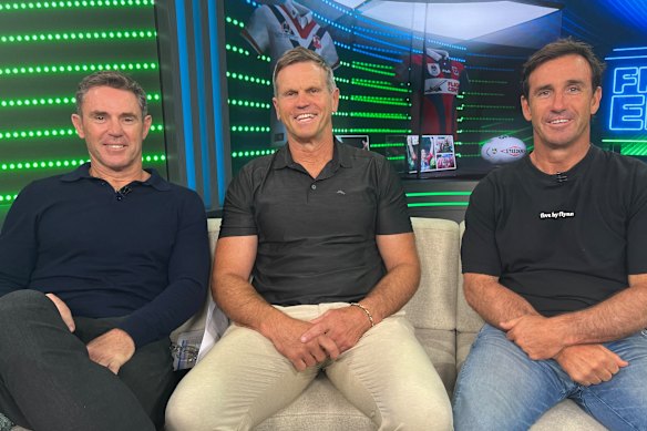 Paul Harragon joined Brad Fittler and Andrew Johns at Nine HQ on Tuesday.