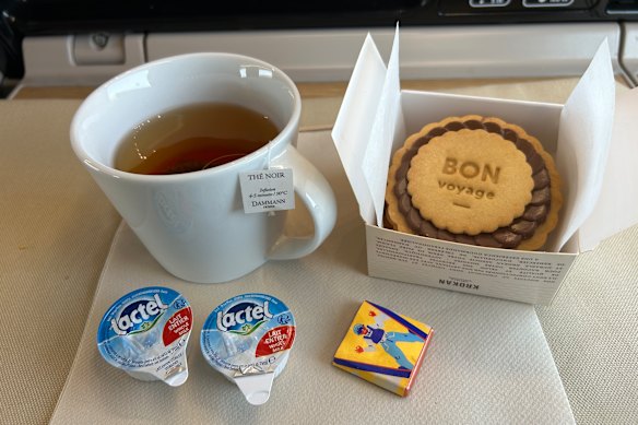 The snacks on board are high-quality.