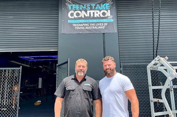Teens Take Control founder Brenden Wilkins (right) with education co-ordinator Darren Clark (left).