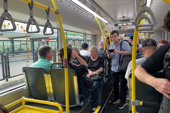 Top Stories Tamfitronics Passengers onboard the first official Brisbane Metro service.