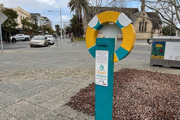 The donation boxes in Fremantle are at a number of points throughout the city’s CBD.