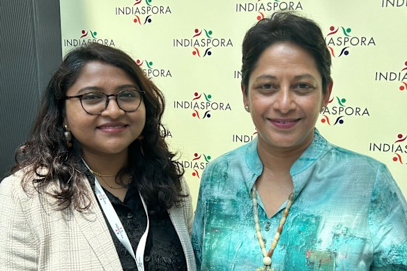 Diaspora links helped connect Shanthini Naidoo (right) and Neetisha Besra 