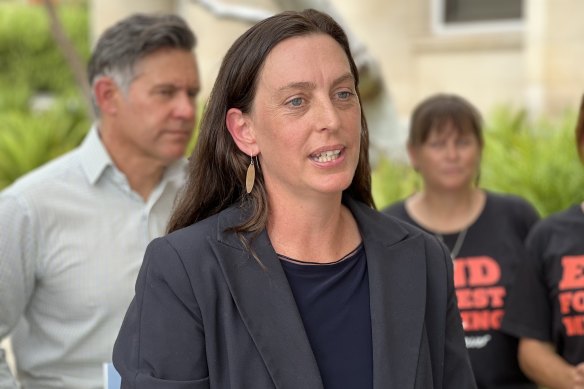 Greens forestry spokeswoman Jess Beckerling speaking about the party’s plan to end forest mining.