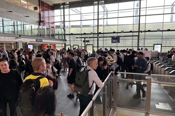 Train delays at North Sydney have left hundreds stranded.