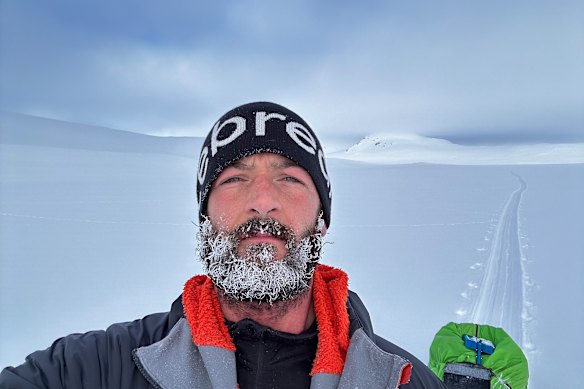 Adventurer Tom Hunt on a solo training mission in New Zealand.