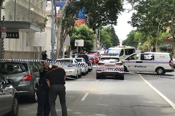 Mary Street was closed after the incident while police investigated.