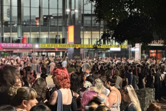 Fans still stuck outside at 7.15pm. 