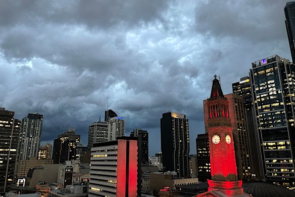 Senior forecaster Baden Gilbert says the storm risk extends across much of the south-east.