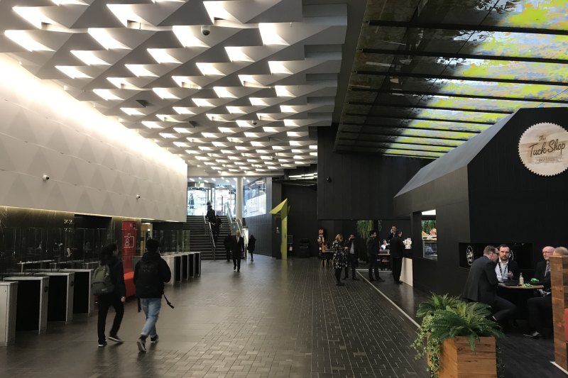 Once upon a time: How the foyer of 500 Bourke Street looked before the renovation.