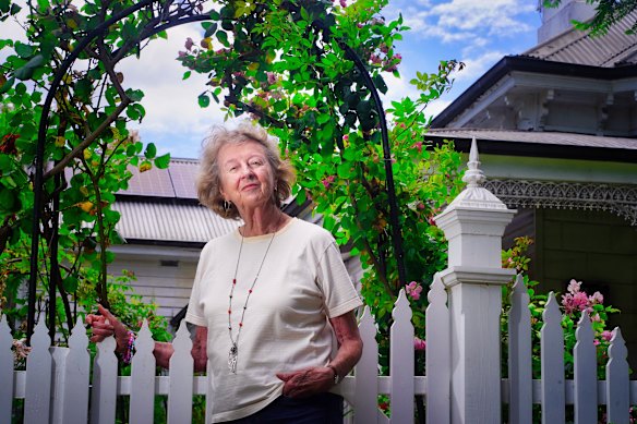 Carolyn Ingvarson, pictured at her rooftop-panelled Melbourne home, says the current lack of recycling is a big barrier to many people installing panels.