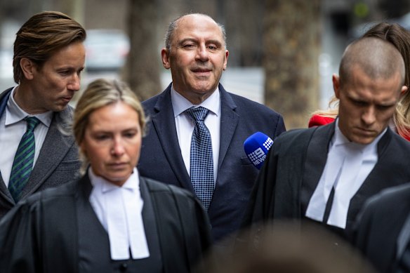 Tony Mokbel arrives at court on Tuesday.