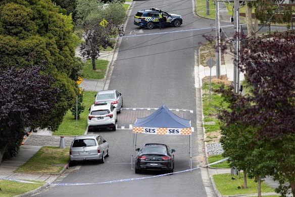 The Doncaster crime scene.