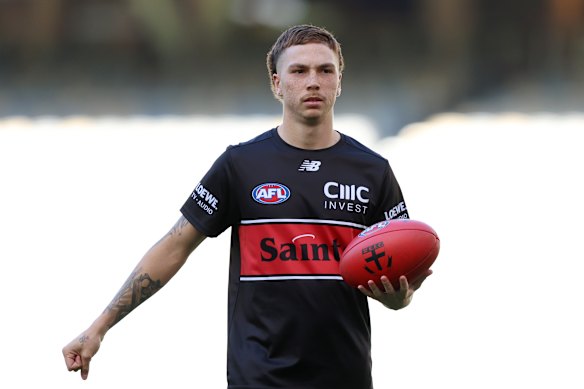 Young St Kilda player Lance Collard.