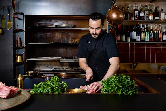 Owner-chef Tom Sarafian at his debut restaurant, Zareh.