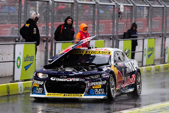 Will Brown had to deal with a bonnet issue at Mt Panorama on Sunday.